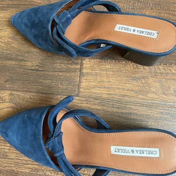 Chelsea & Violet Shoes - Chelsea & Violet Velvet mules.
